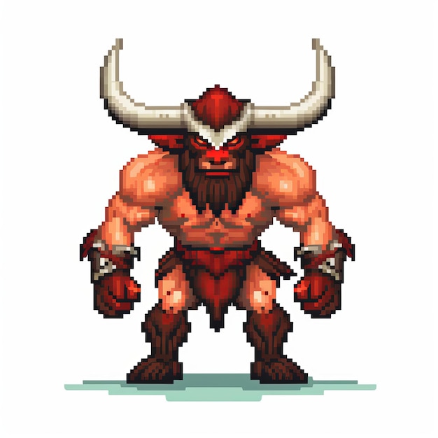 Foto pixel art demon ilustração ps1 estilo dignificado poses unreal engine 5