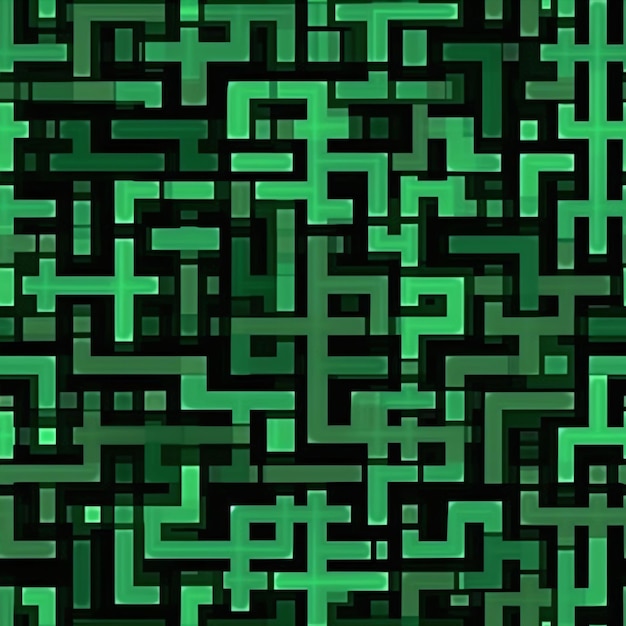 Pixel Art Diseño de patrón Pixel Art en negro y verde