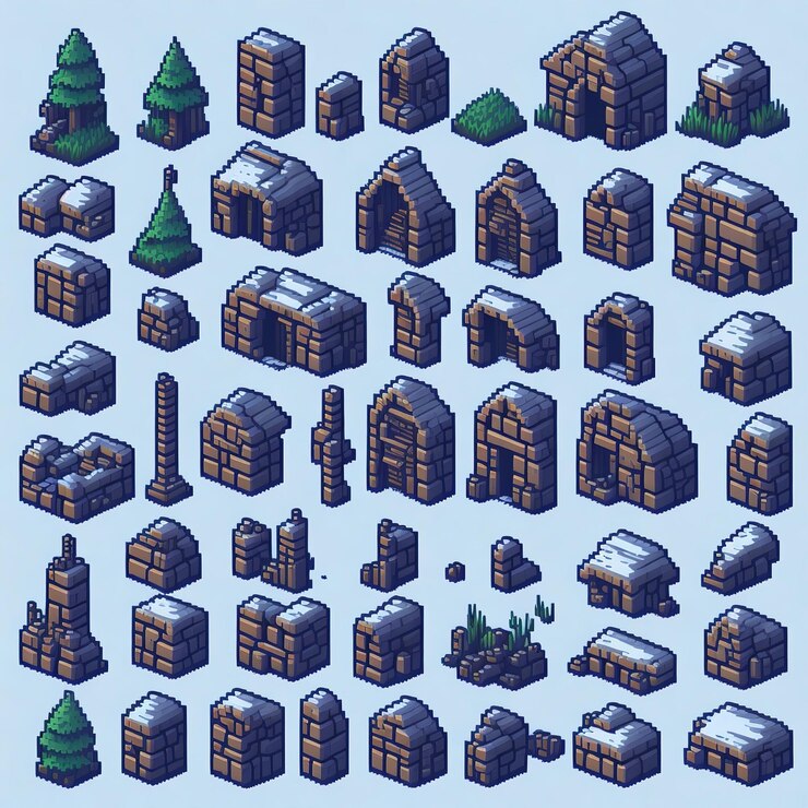 Foto pixel art for asset game mejore su experiencia de juego con imágenes impresionantes