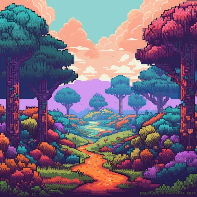 Pixel Art Paper con colores vibrantes por Pixelplantmaster