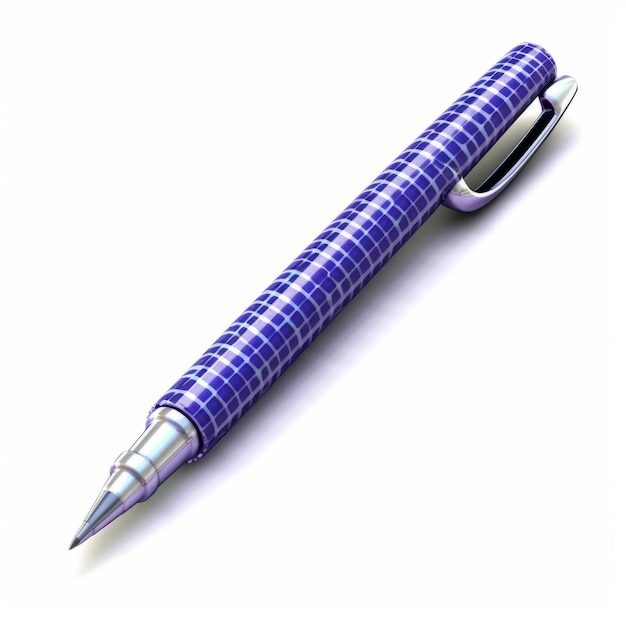 Pixel-Kugelschreiber-Symbol auf weißem Hintergrund