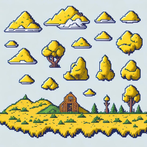 Foto pixel playground crafted assets para o seu mundo de jogo