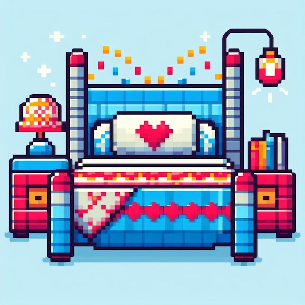 Foto el pixelart de cama