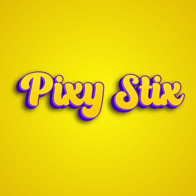 Foto pixystix tipografía diseño 3d amarillo rosa blanco fondo foto jpg