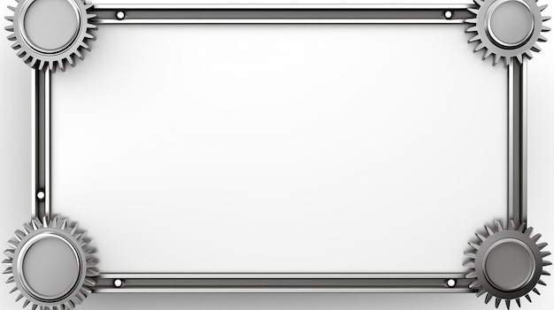 Foto una pizarra blanca con un marco plateado que dice 