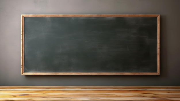 Pizarra en blanco en un salón de clases