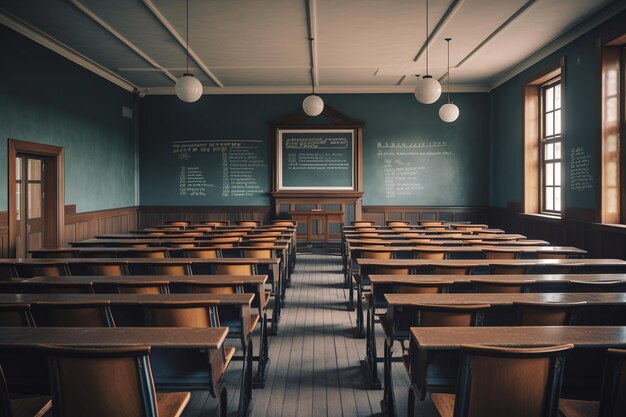 pizarra en un salón de clases