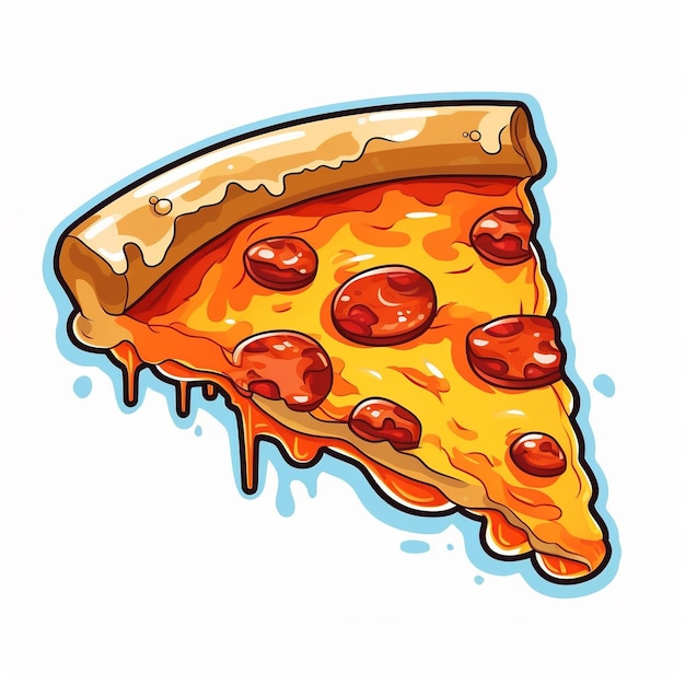 Foto pizza al estilo de los dibujos animados