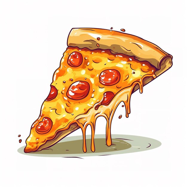 Foto pizza al estilo de los dibujos animados