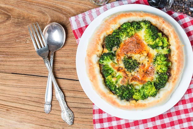 Pizza de brócoli de mar