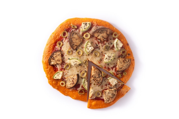 Pizza de calabaza de otoño con verduras