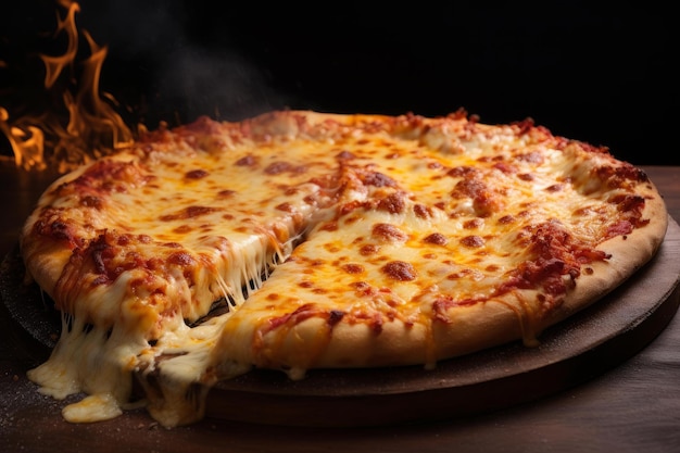 Pizza caliente con queso de setas Generar Ai