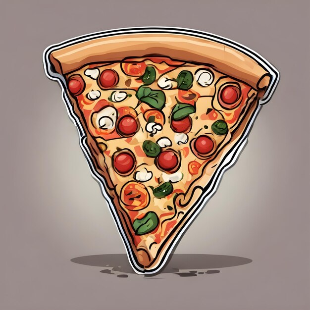 Pizza-Cartoon-Ikonen-Hintergrund Sehr cool