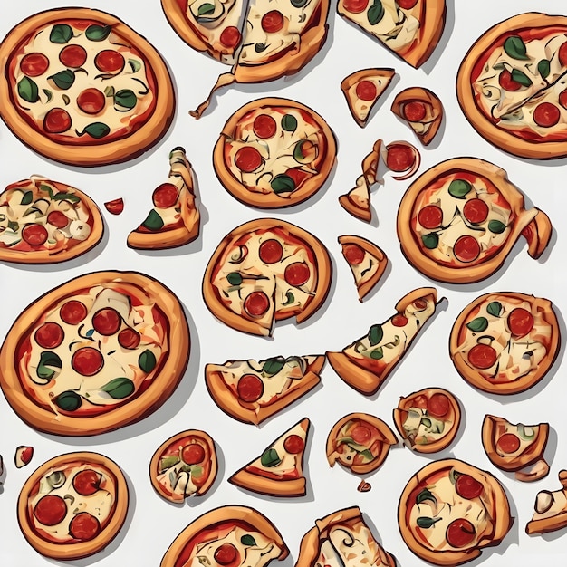 Foto pizza-cartoon-ikonen-hintergrund sehr cool