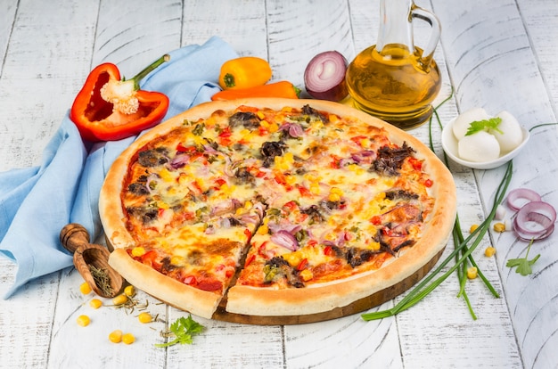 Pizza caseira mexicana