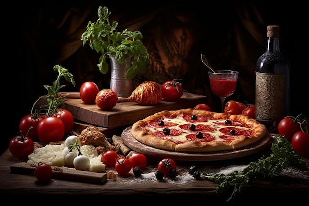 La pizza clásica de la Odisea de los sabores italianos