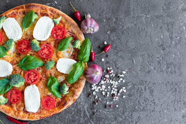 Pizza, comida, vegetais, cogumelos.