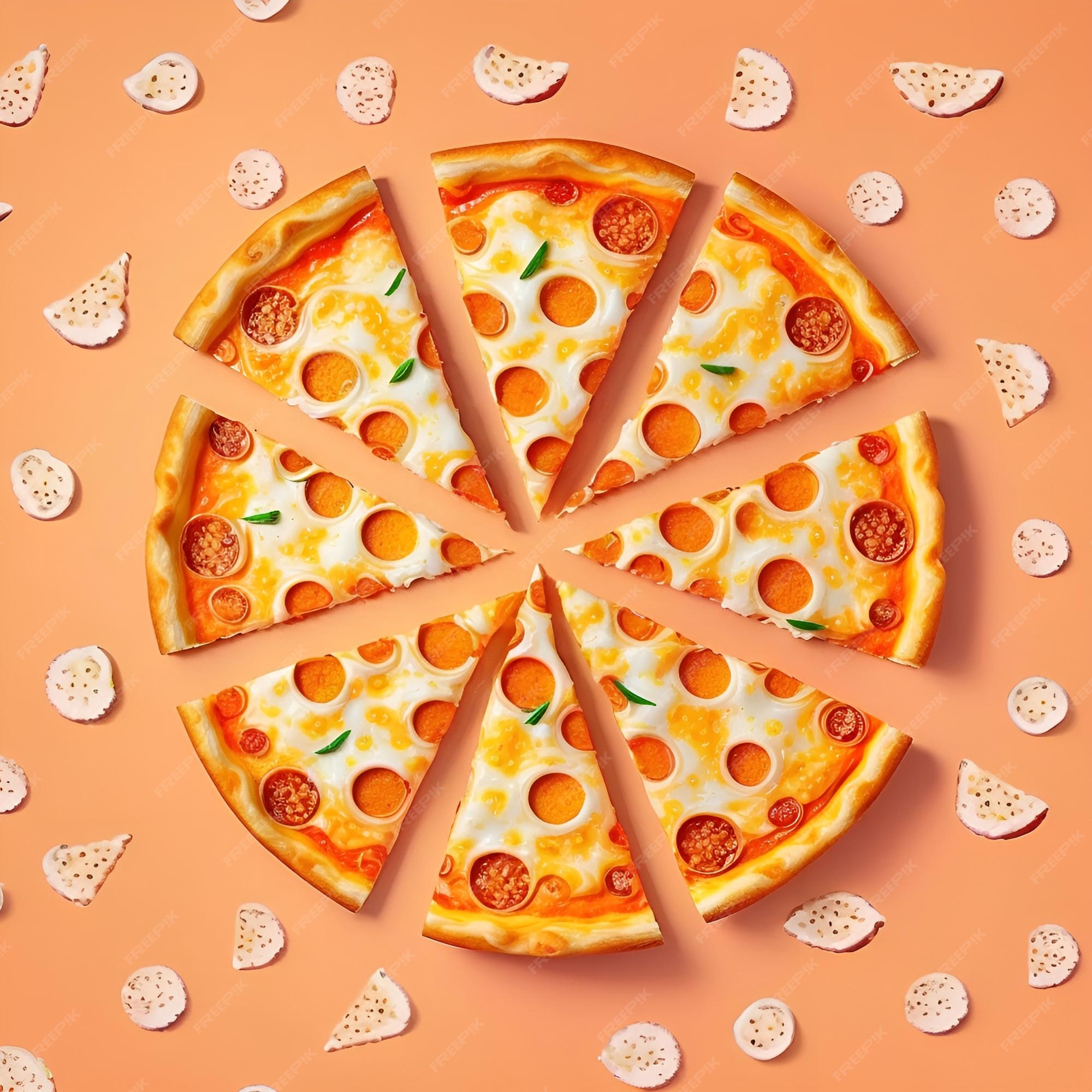 Una Pizza Cortada En Porciones Foto Premium una-pizza-cortada-en-porciones-foto-premium
