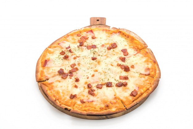 pizza de bacon e queijo