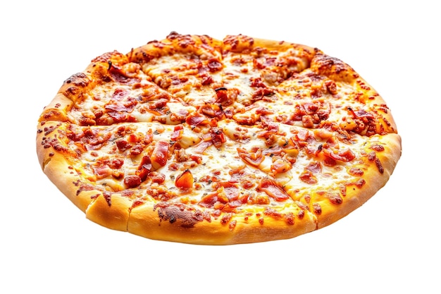 Pizza de búfalo isolada em fundo branco