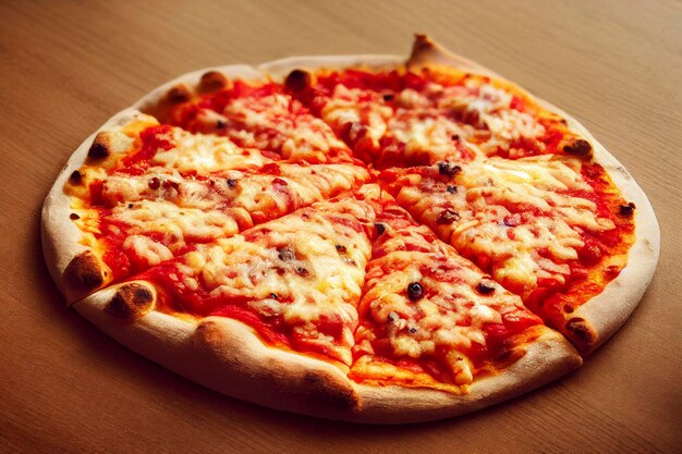 Pizza de calabresa com salame de queijo mussarela Tomates pimenta especiarias e manjericão fresco Pizza italiana
