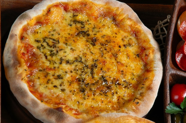 Pizza de mussarela deliciosa