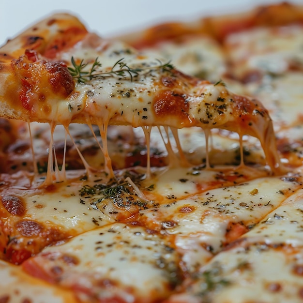pizza de queijo de pepperoni deliciosa pizza de comida pizza em fundo branco