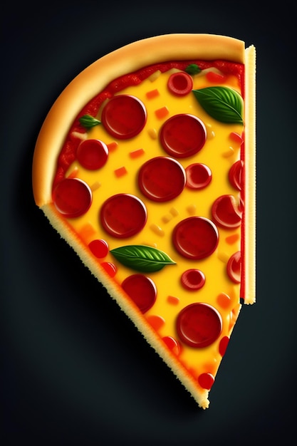 Pizza con Delicioso sabor Generado Ai