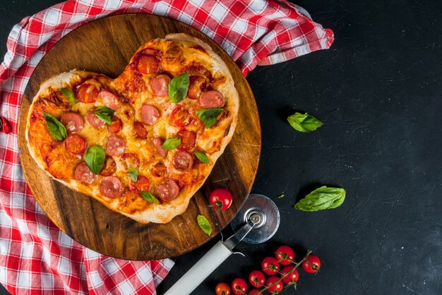 Pizza para el día de San Valentín