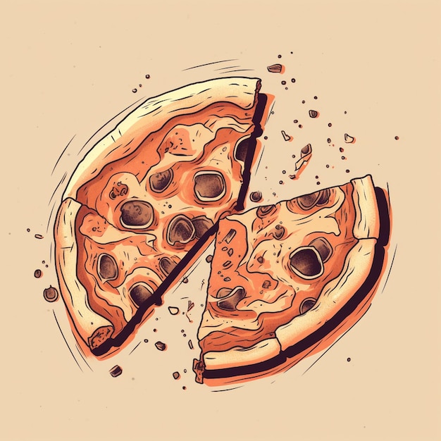 Pizza durch eine minimalistische Linse, einfach und ansprechend