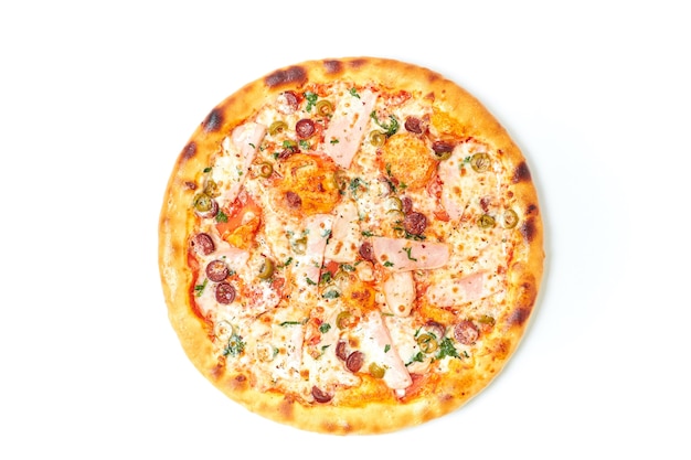 pizza em branco isolado
