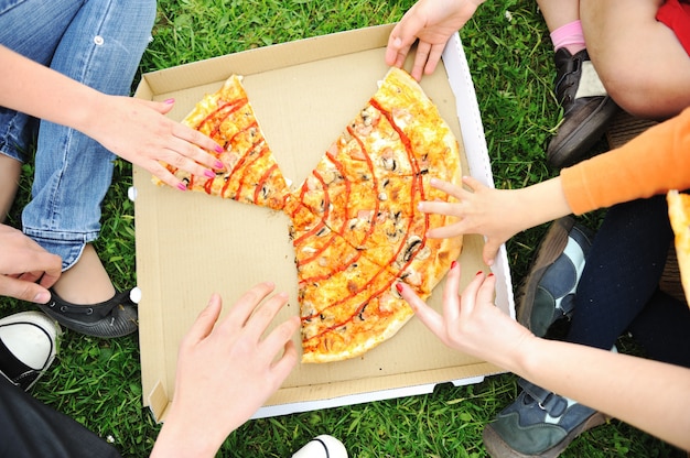 Pizza Familienpicknick