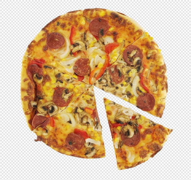 Pizza frente a archivos psd png con fondo transparente