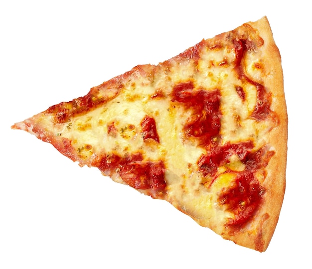 Pizza hausgemacht isoliert auf weißem Hintergrund