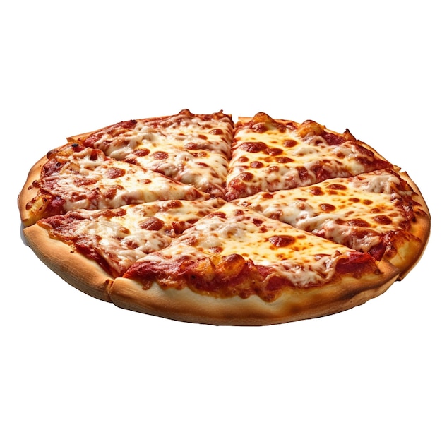 Pizza isoliert im Hintergrund mit generativer KI
