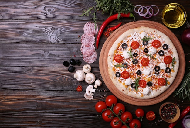 Pizza italiana con los mejores ingredientes