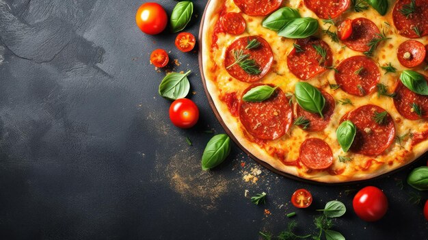 Pizza italiana tradicional Delicioso sabor pizza de pepperoni IA generativa
