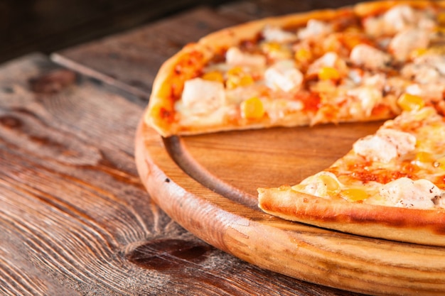Pizza italienisches Essen Fastfood lecker lecker frisch hausgemachtes Konzept