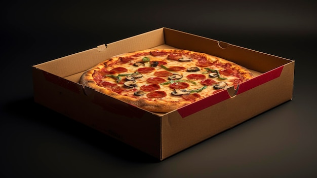 Pizza-Lieferbox mit Logo