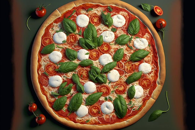 Pizza Margherita, pizza com mussarela de búfala,