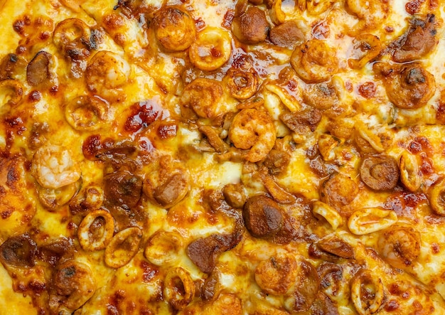 pizza en la mesa, fondo de pizza