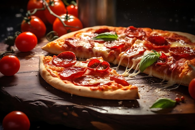 Pizza mit sonnengetrockneten Tomaten