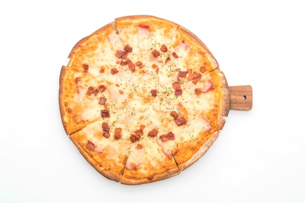 Pizza mit Speck und Käse