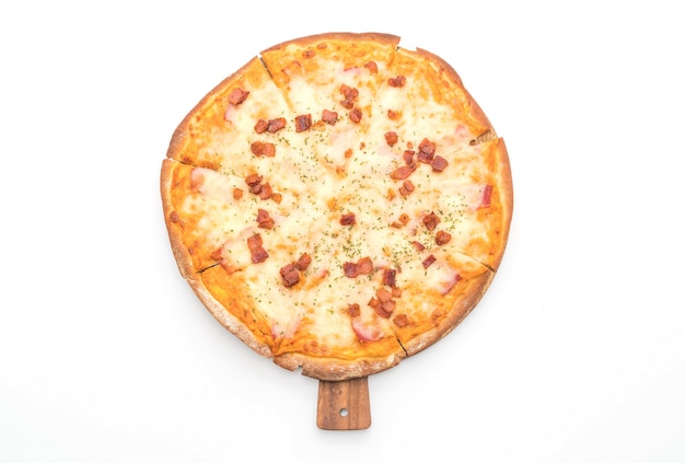 Pizza mit Speck und Käse