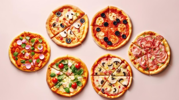 pizza napolitana Imagens de fundo Cores naturais fundo brilhante Generativo Ai