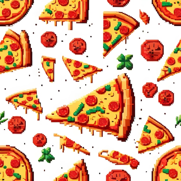 Pizza Pixel Art Diseño Pizzas Alimentos creativos