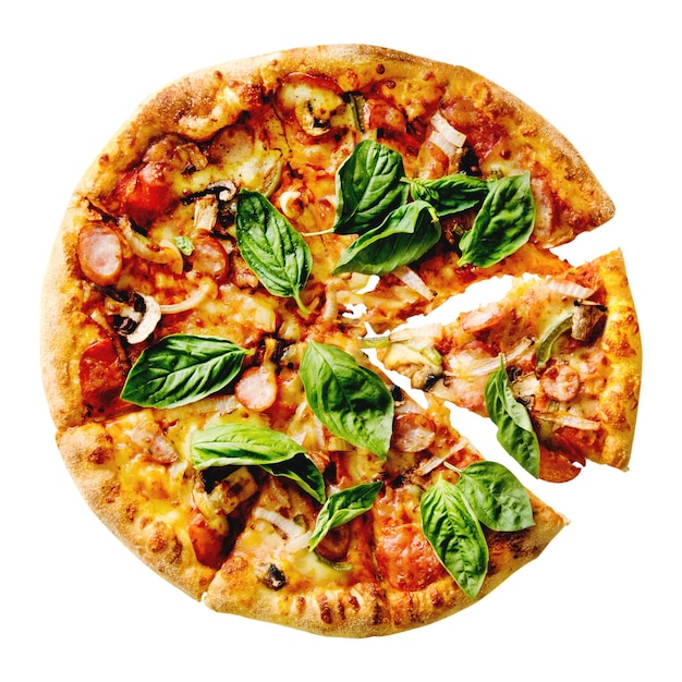 Pizza-Png-Collage-Element durchsichtiger Hintergrund