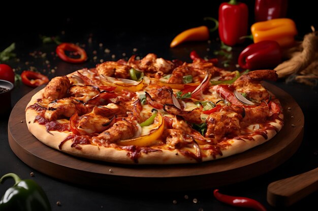 Pizza con pollo Tandoori