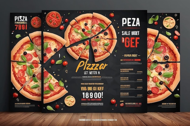 Foto pizza post design de las redes sociales templetpizzafoodfast food