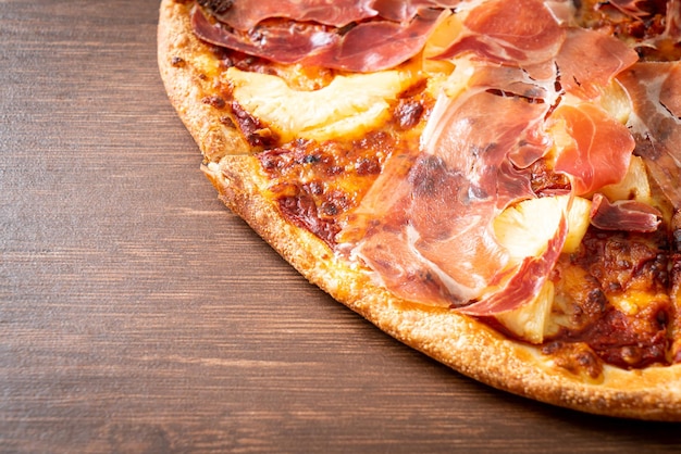 Pizza con prosciutto o pizza de jamón de Parma